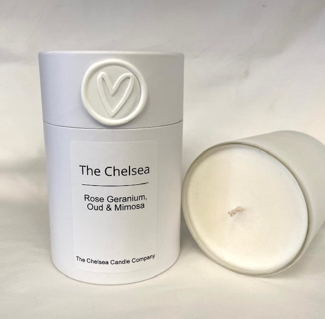 The Chelsea Candle - Rose Geranium, Oud & Mimosa