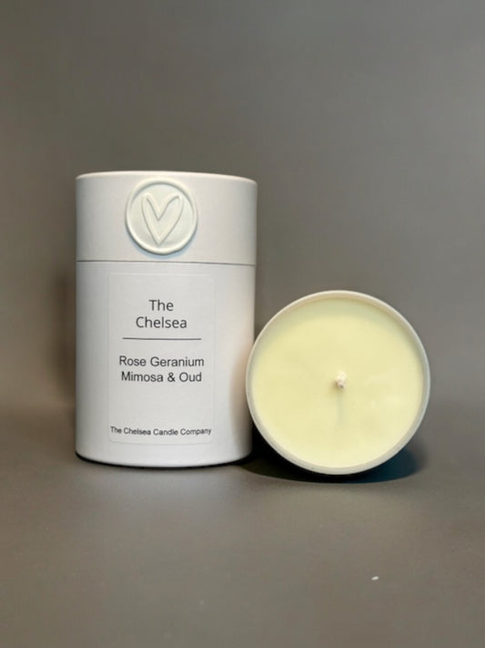 The Chelsea Candle - Rose Geranium, Oud & Mimosa